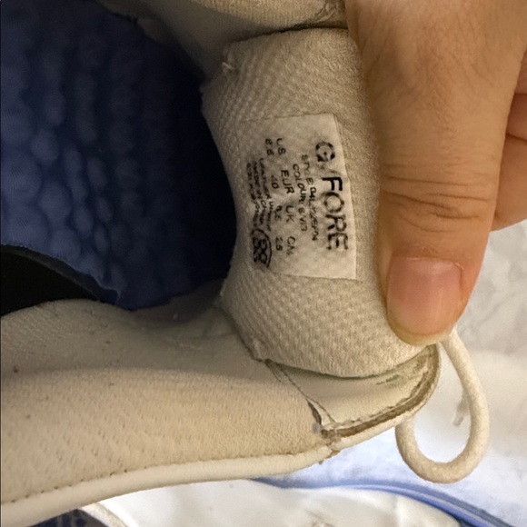 G/FORE Womens Cap Toe Gallivanter Golf Shoes - Snow/Vista Blue Size 8.5 - Picture 9 of 10